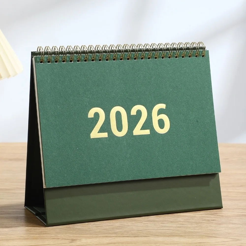 Premium Paper 2026 Desktop Calendar Writable Memo Standing Daily Planner Stable Base Table Planner Daily Weekly Scheduler