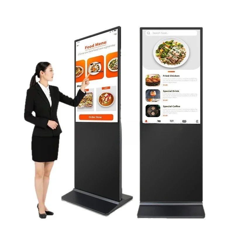 High definition indoor vertical advertising machine floor all-in-one machine advertising commercial video query display screen