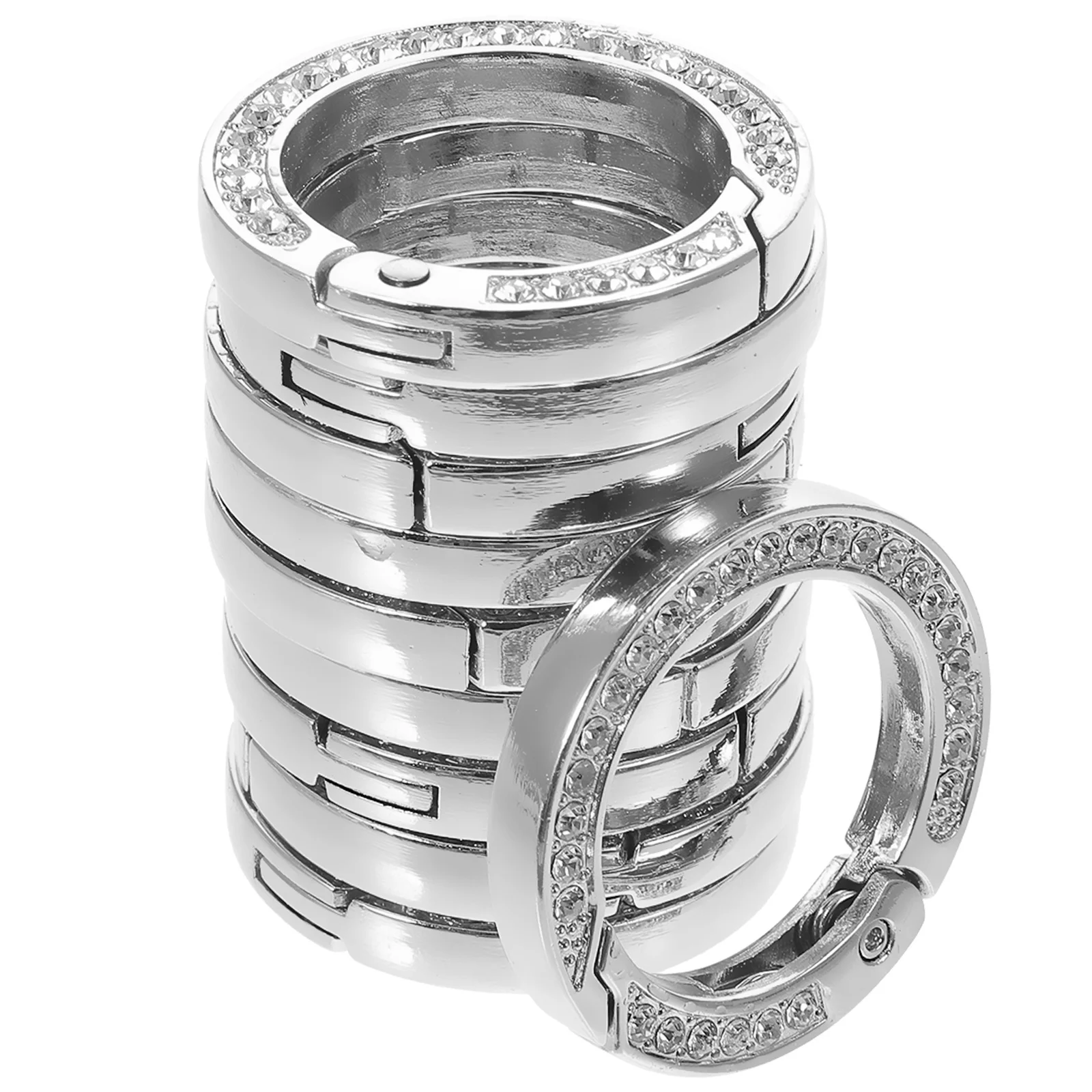 

10Pcs Bag Case Ring Purse Hardware Connector Metal Buckle for DIY Keychains Reusable Craft Projects Pet Collar Accessories