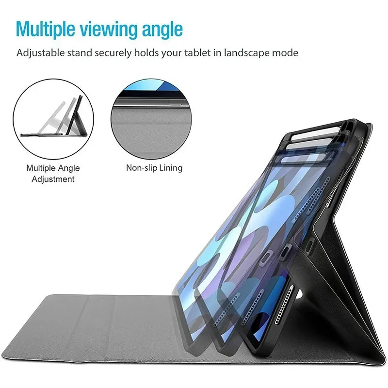 Tablet Leather Case for 2022 New Ipad Air 5 10.9inch Bluetooth Keyboard Cover Set with Backlit Ipad Air 4 Protective Shell