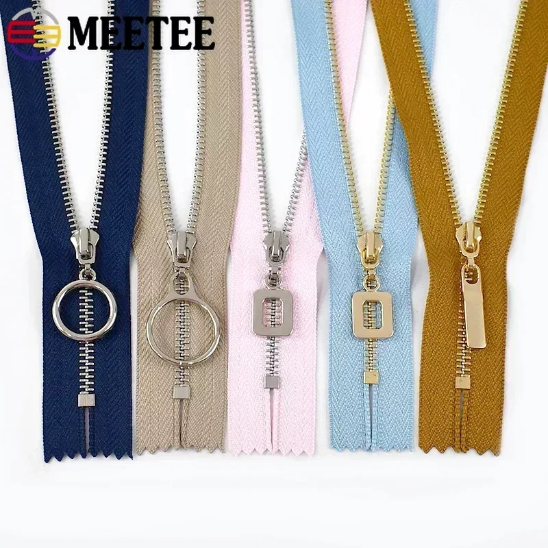 3Pcs 3# Metal Zippers for Sewing 15/18/20/25/30cm Close-end Zips Auto Lock Bag Shoes Decorative Zipper Purse Pocket Closure