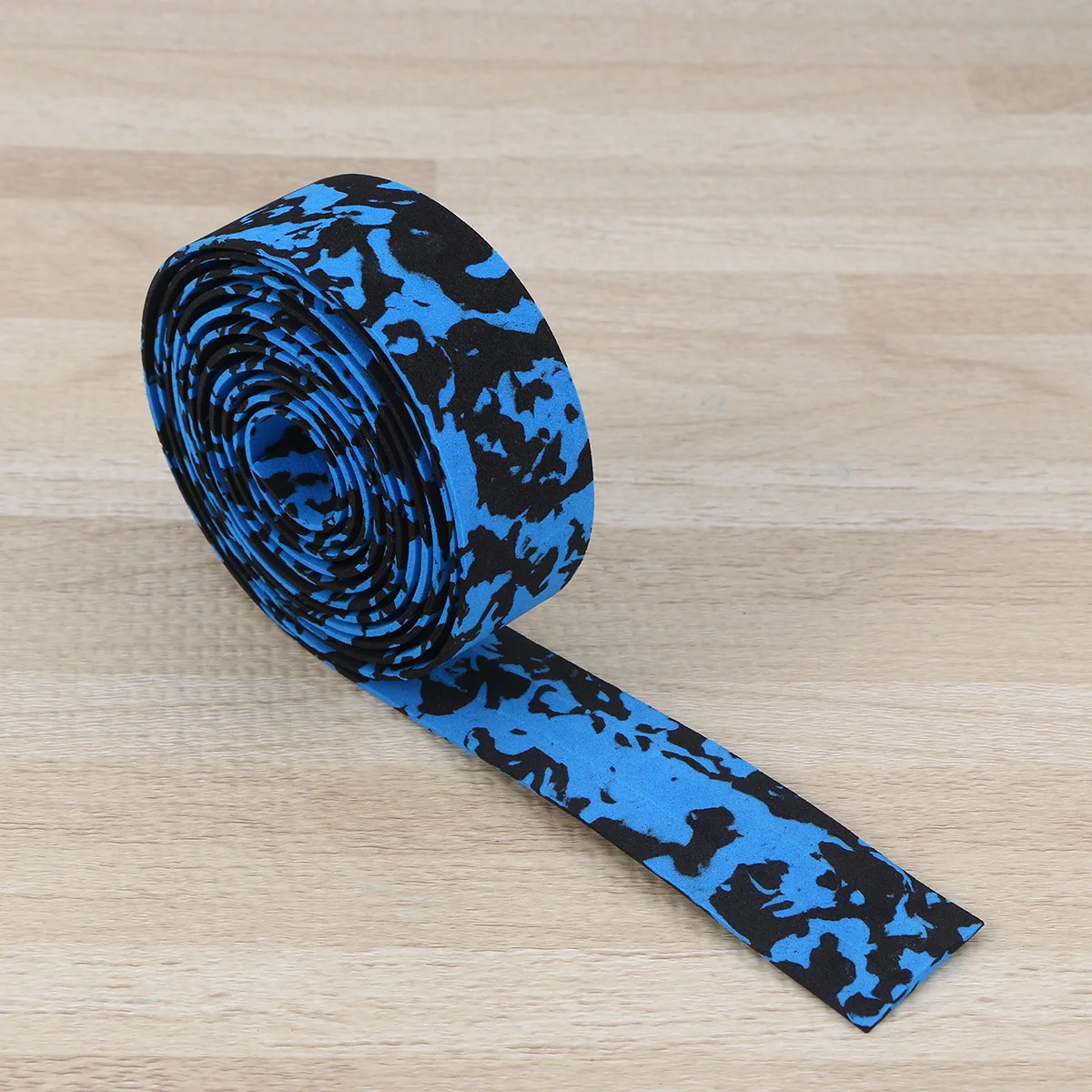 

1 Pair Mountain Bike Handlebar Tape Pu Lightweight Eva Cushion Camouflage Blue Black For Bicycle Handlebar Tape Exercise