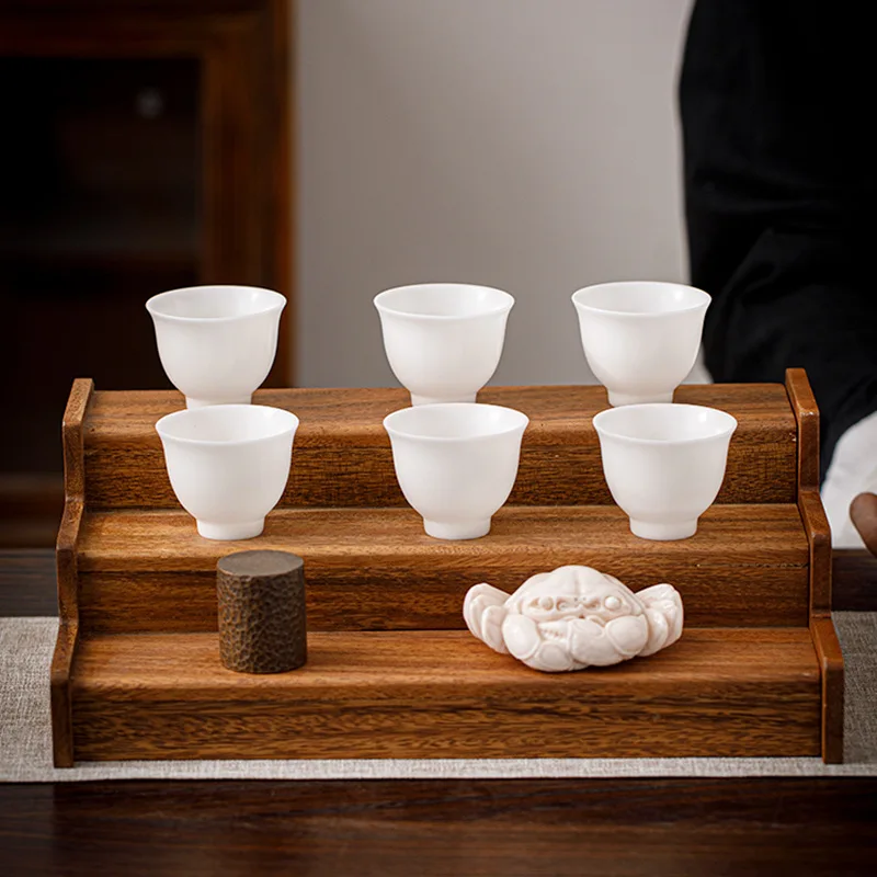 

Expandable Desktop Storage Rack Walnut Wood Tea Cup Holder Multi-Tier Essential Oil Display Stand Durable Versatile Spice Rack