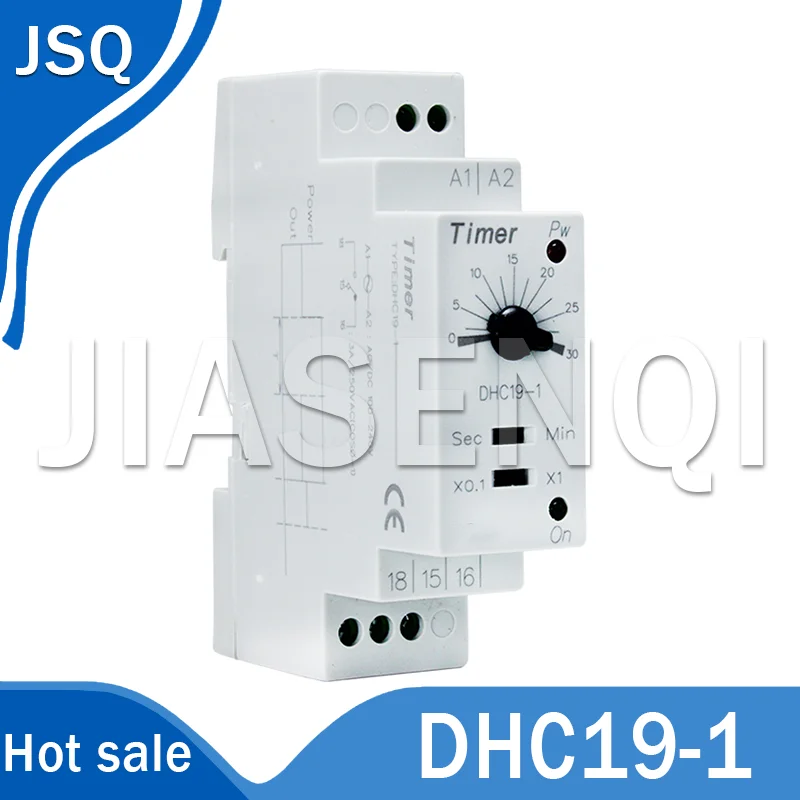 New And Original DHC19-1 Time Relay Ultra-thin Power On Delay Guide Rail