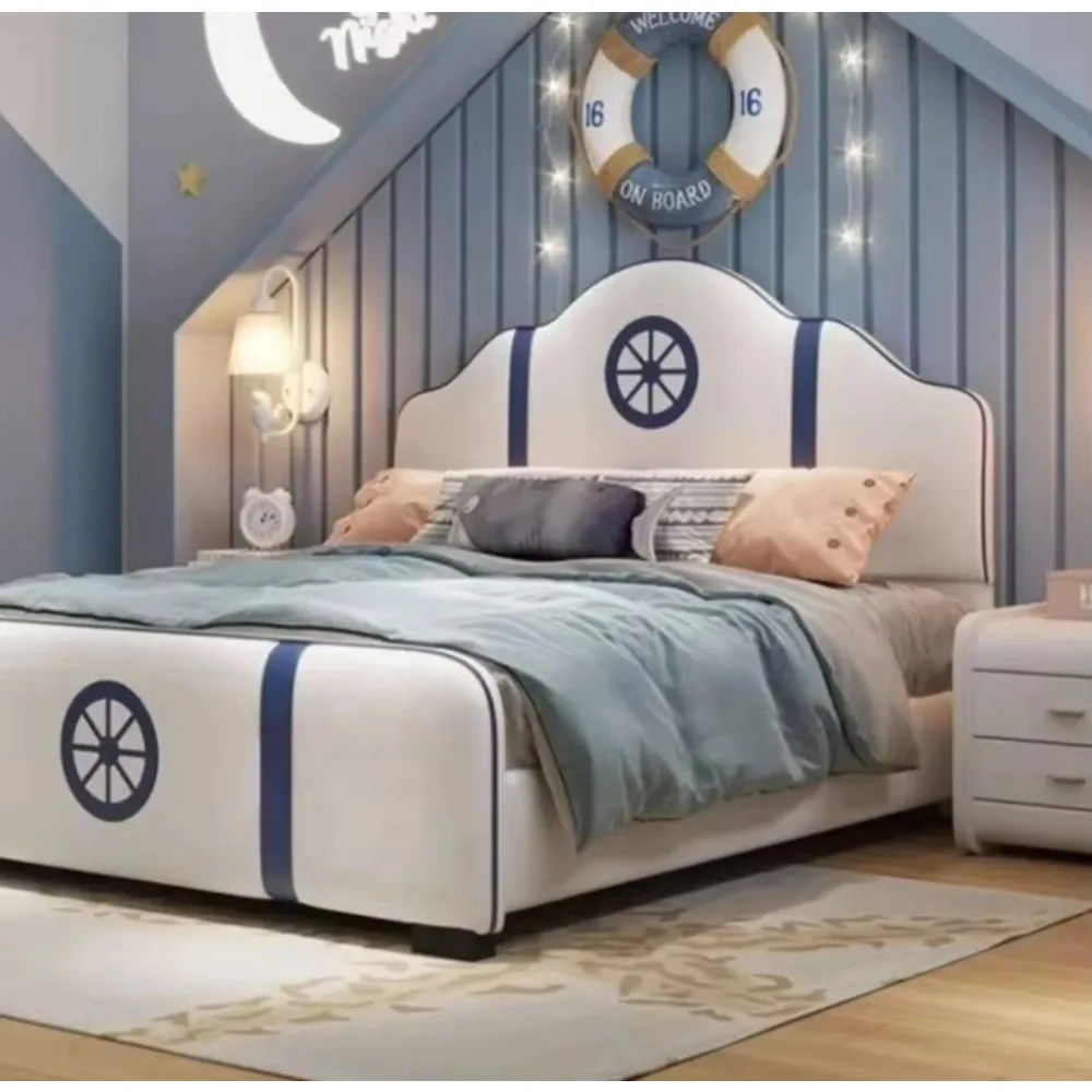 سرير أطفال حديث للأولاد والبنات طقم أثاث للتخزين سرير أطفال خشبي