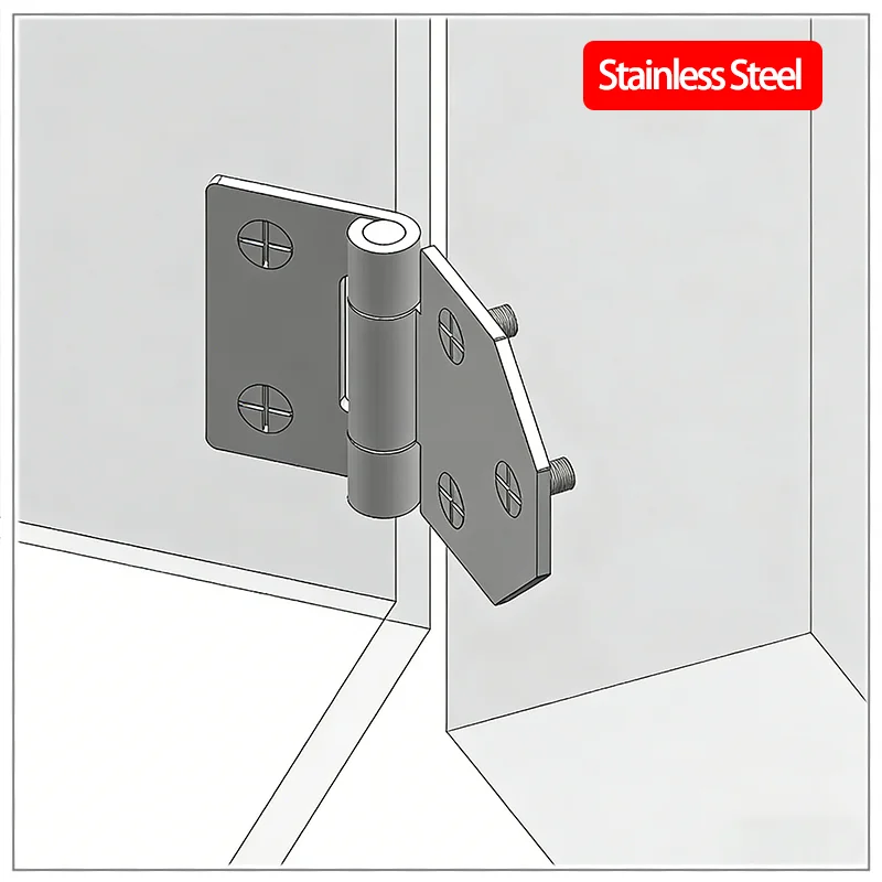 

2pcs Stainless Steel 304 Electric Control Cabinet Hinge for Industrial Oven Wire Drawing Mechanical Equipment Outdoor Box