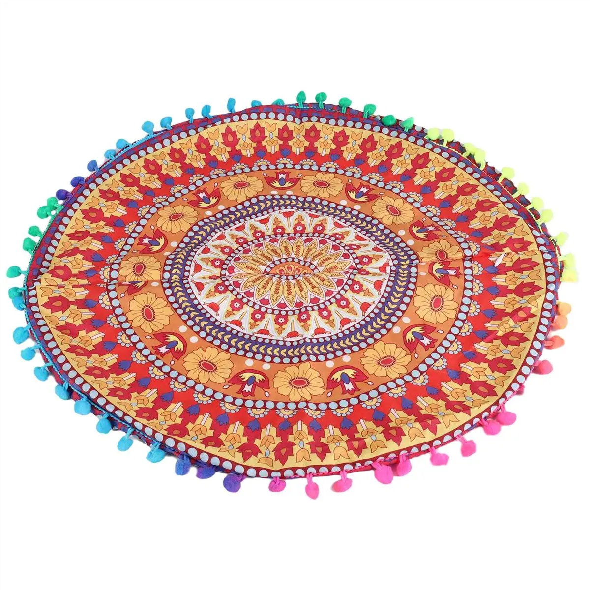 Indian Mandala Floor Round Bohemian Cushion Cushions Cover Case 13 &LICG