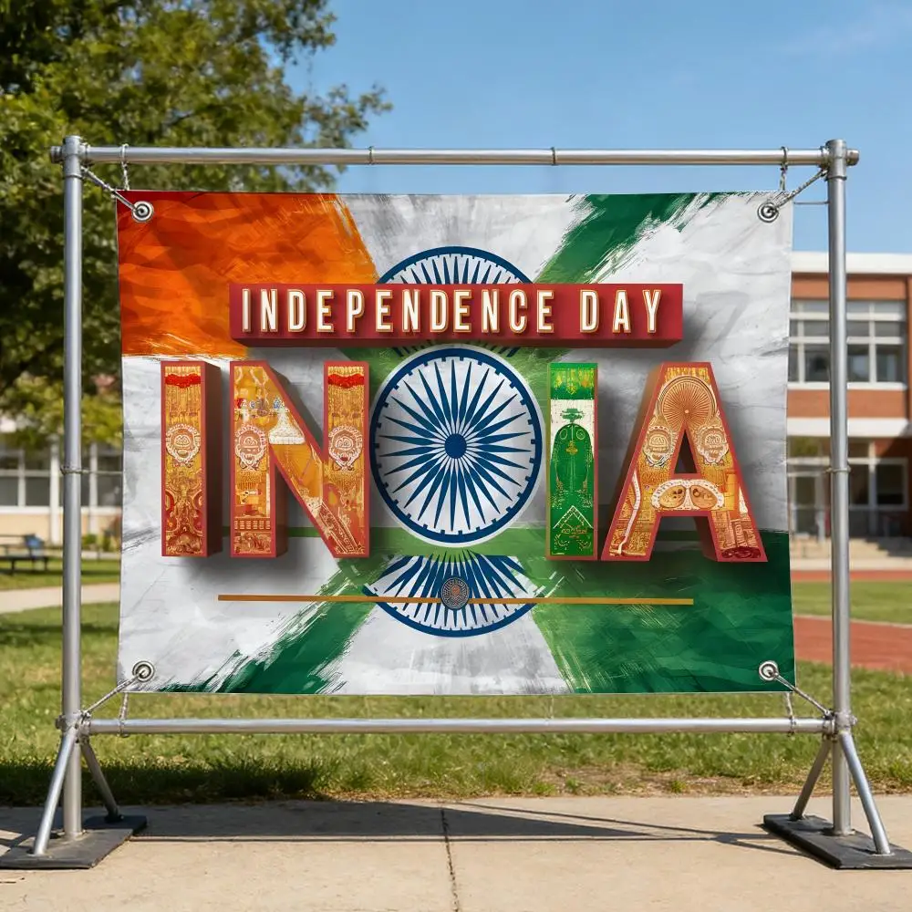 Festival - I-Independence D-Days Flags Anti Wrinkle Waterproof Cozy Home Flag for Indoor & Outdoor Home Decor
