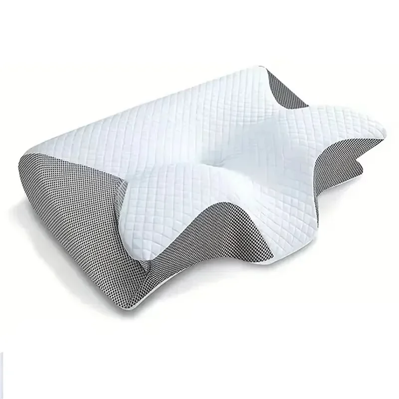 

For Neck Support Pain Relief Cervical Pillow, Odorless Orthopedic Contour Bed Back Sleeper Memory Foam-AC08