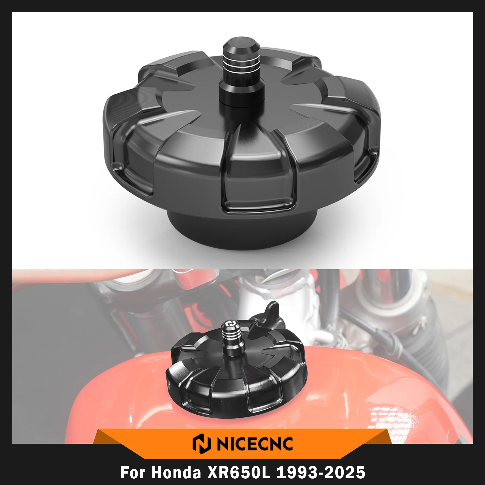 

NICECNC 1993-2025 For Honda XR650L Motorcycle Fuel Tank Cap Cover Guard Aluminum 2024 2023 2022 2021 2020 2019 2018 2017 2016