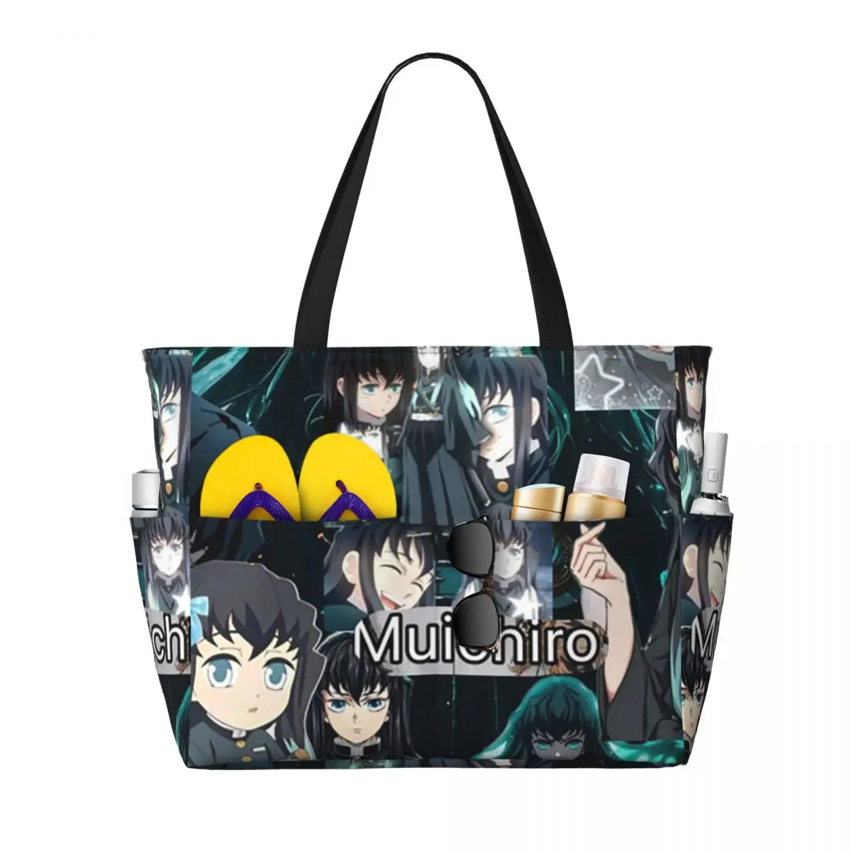 Muichiro Tokito Beach Tote Bag Sport Gym Yoga Duffle Large Tote Bag Women Travel Bag Fitness bag