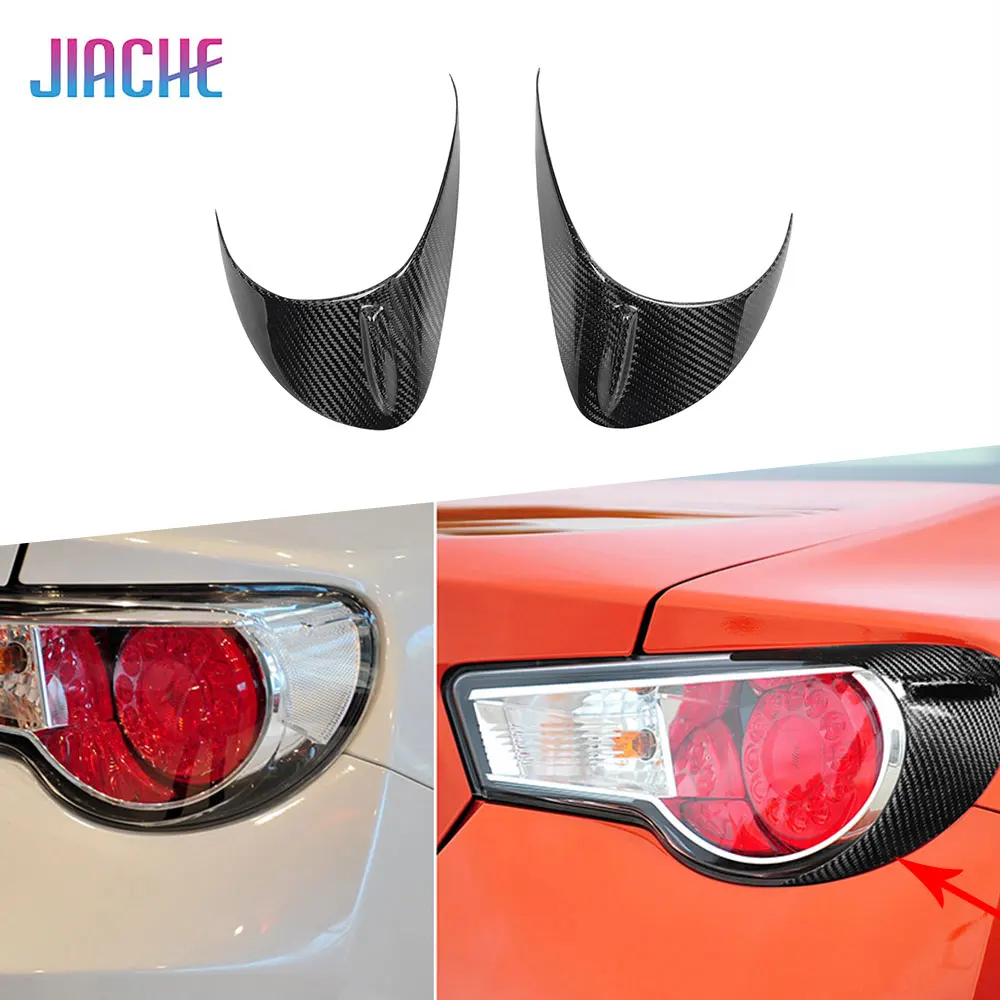 Carbon Fiber Rear Bumper Foglamp Eyelid Eyebrow Trims for Toyota C51 GT86 Rear Lamp Eyebrow Cover Trim Car Decoration