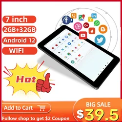 7 Zoll 2 GB RAM 32 GB ROM NK7 Android 12 Tablet PC Quad-Core A133 Quad Core WIFI 3000 mAh Li-Ionen-Akku Typ-C