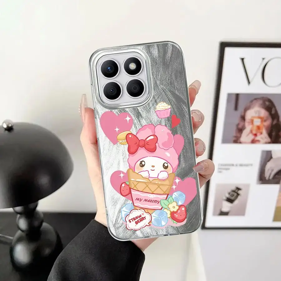 حافظة لهاتف Honor 200 Pro X9a X9b X8c X8a 200 400 Lite X8b X7b X9c غطاء ناعم كارتوني ميلودي سانريو