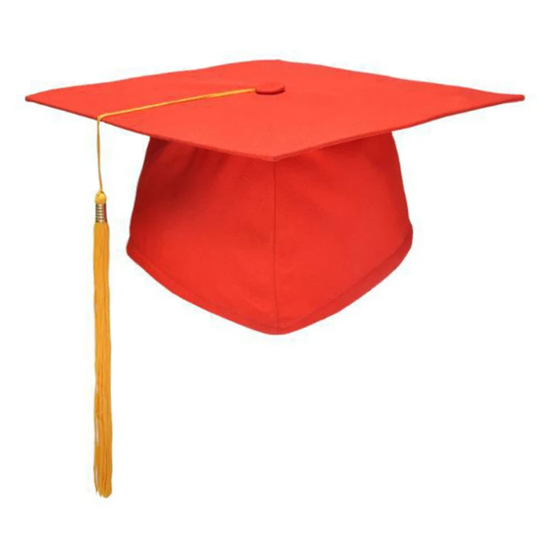 Adult Unisex Graduation Cap with Black Design And Assorted Color Tassels Suitable for Men And Women