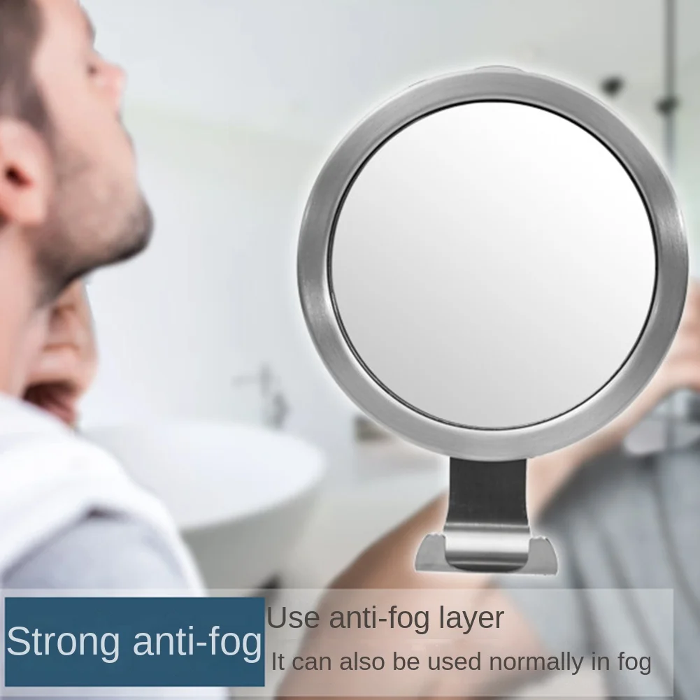 HOFogless-Miroir de rasage de douche avec ventouse, support mural anti-buée, HOFogless