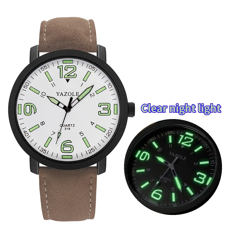 Moda feminina fluorescência dial relógio de quartzo masculino simples couro casal luxo relógio de pulso 24 horas luminoso presente do estudante novo 2023