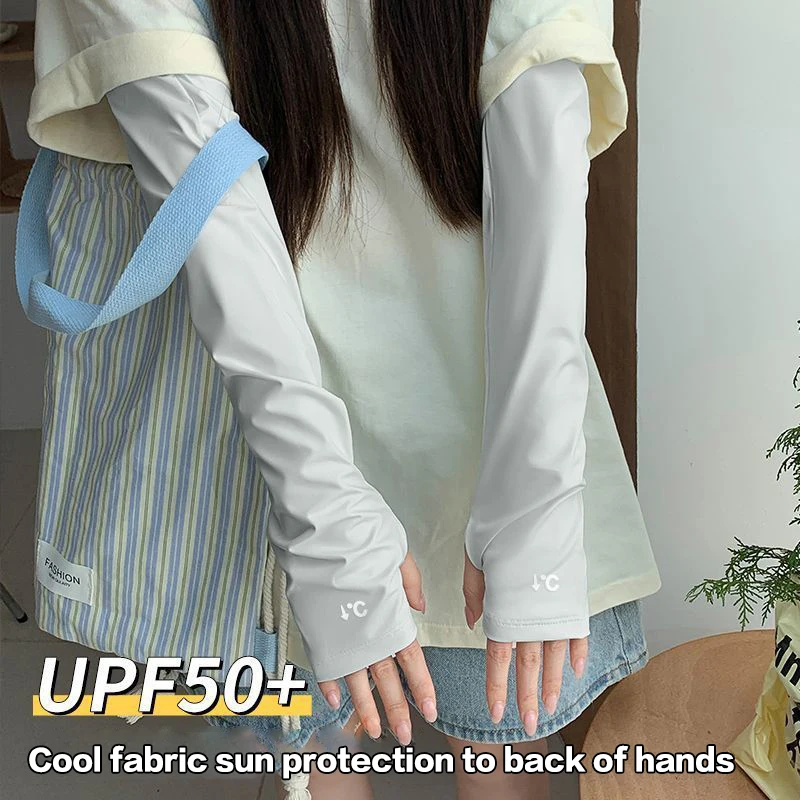 1 para długich rękawiczek ochrona przed słońcem UV osłona dłoni osłona dłoni rękawy z filtrem przeciwsłonecznym na zewnątrz luźne, oddychające rękawy naramienne