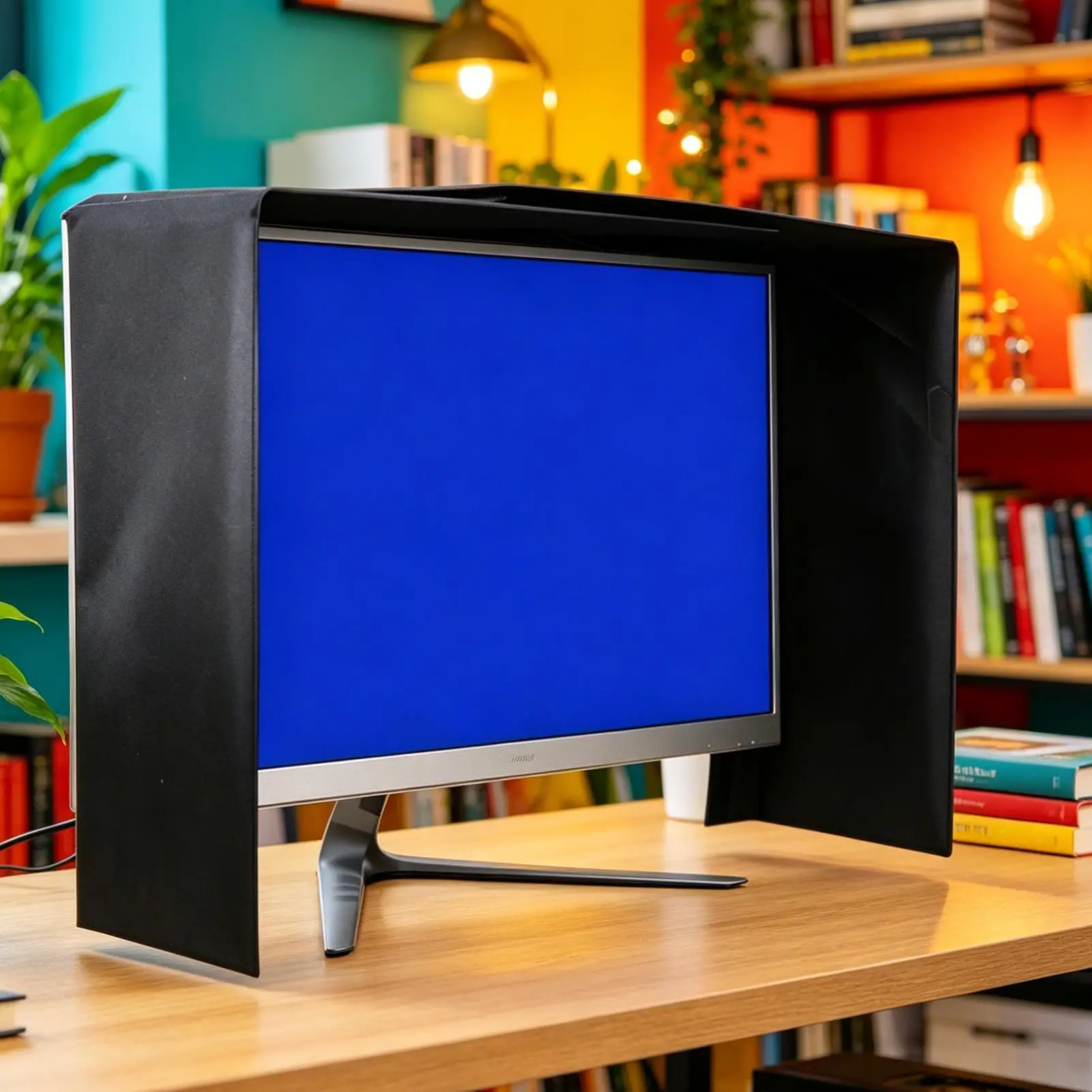 Monitor Sun Hood Anti-Glare Eye Protection Monitor Privacy Hood For 17-27 Inch Game Playing Video Editing Home Study Apartment