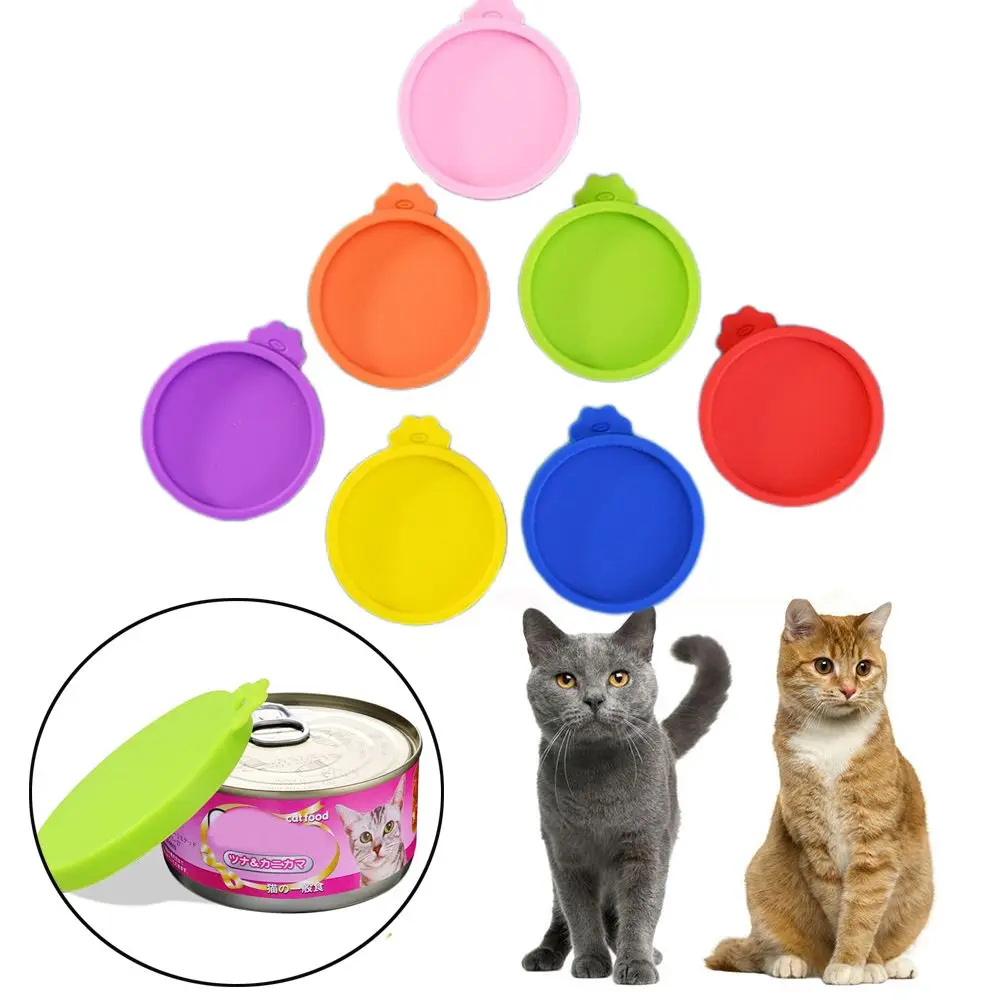 Reusable Food Storage Pet Can Covers Silicone Can Lid Keep Fresh Cans Cap Sealing Cover Kitchen Organization 2022 New Arrivals