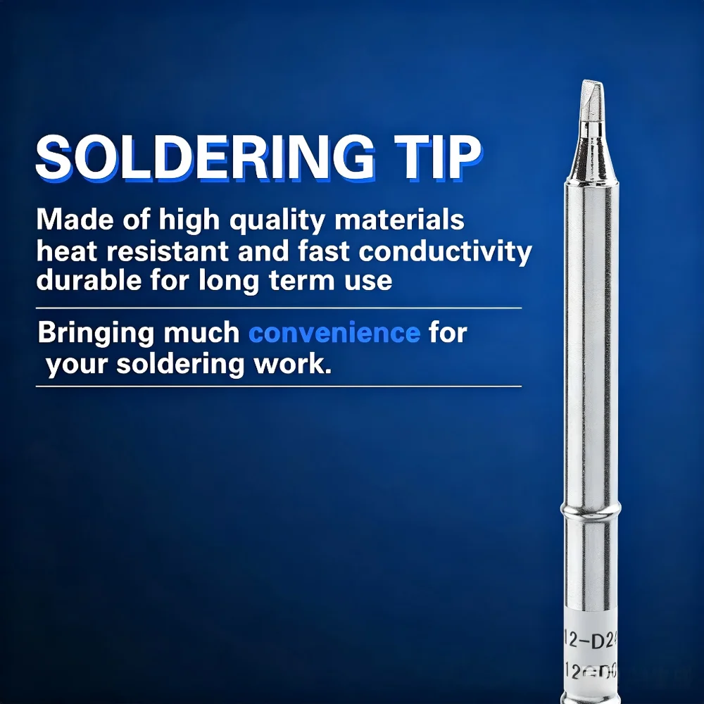 T12 Series Soldering Iron Tip – High-Precision Refined Copper Welding Head, Perfect for Fine SMD Welding & Phone Repair view 5