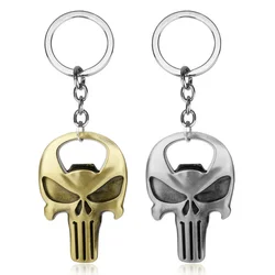 Skull Beer Bottle Opener Keychain Practical Ornaments Pendant Zinc Alloy Openers Gifts Gold Silver Kitchen Tools Accessories