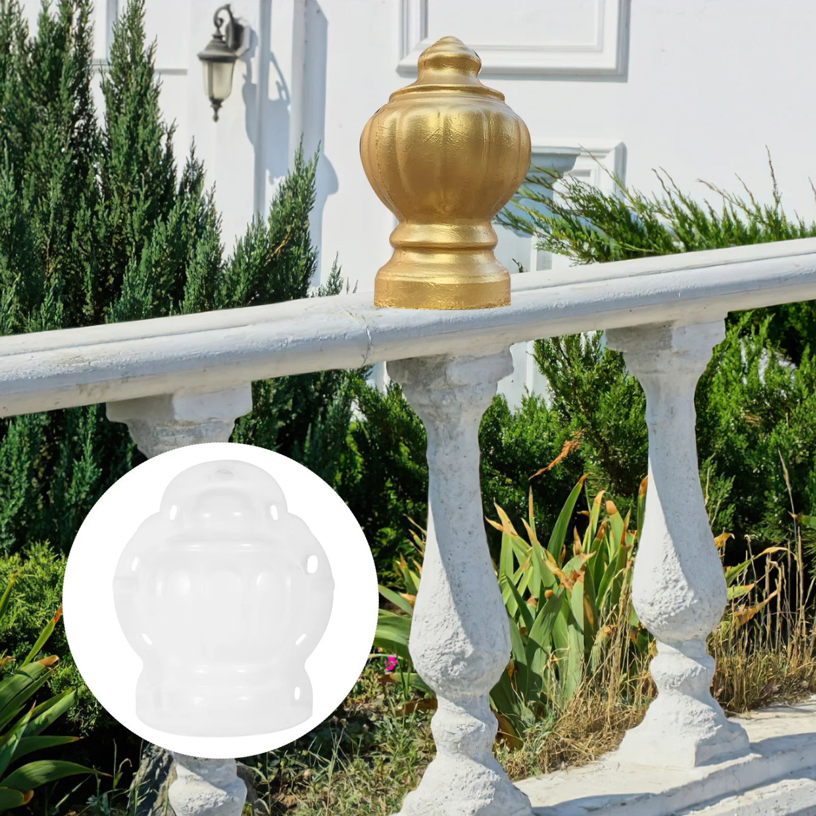 

Smooth Surface Plastic Roman Column Mold Concrete Balustrade Molds for Easy Laying and Time Saving in DIY Projects