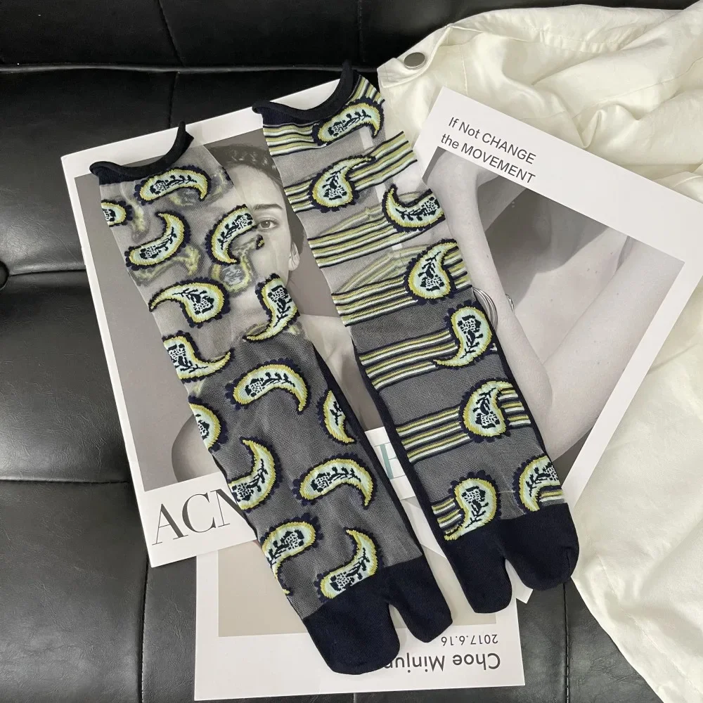 Sommer ultra dünne Kristalls eide schiere Rüschen Tabi Socken japanische Frauen Zehen socken literarische Persönlichkeit weibliche Zehen socken – Detail 15
