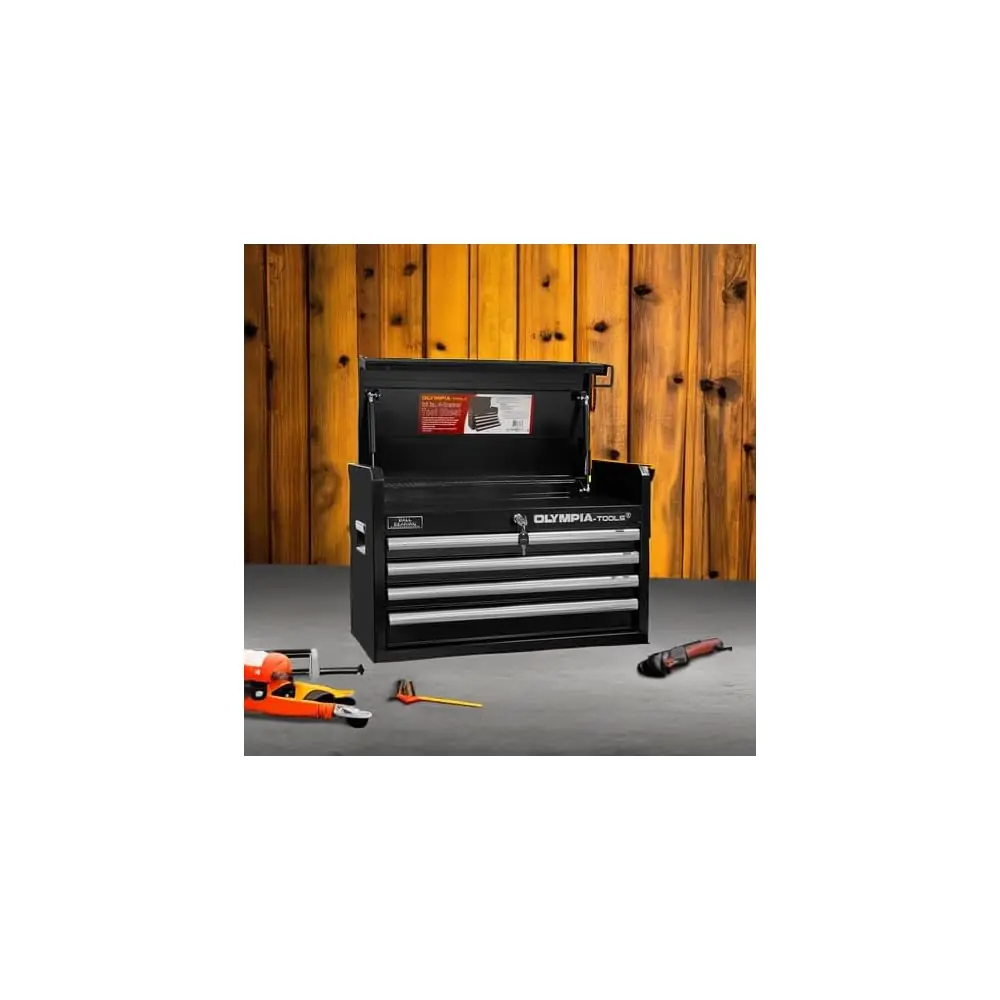Portable Metal Tool Chest Box With Drawers - 26"" Tool Chest Cabinet Ball Bearing Slide Drawers Locking Storage Garage Toolbox