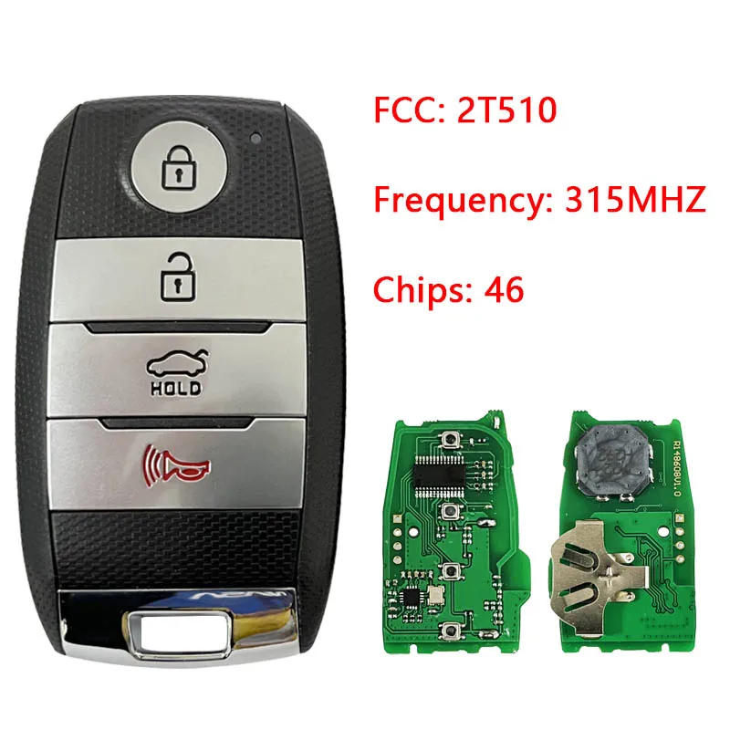 

CN051178 For KIA Optima 2014+ Smart Remote Key Fob PN:95540-2T510 315MHZ 46 Chip SY5XMFNA04 95440-1U500 1W101