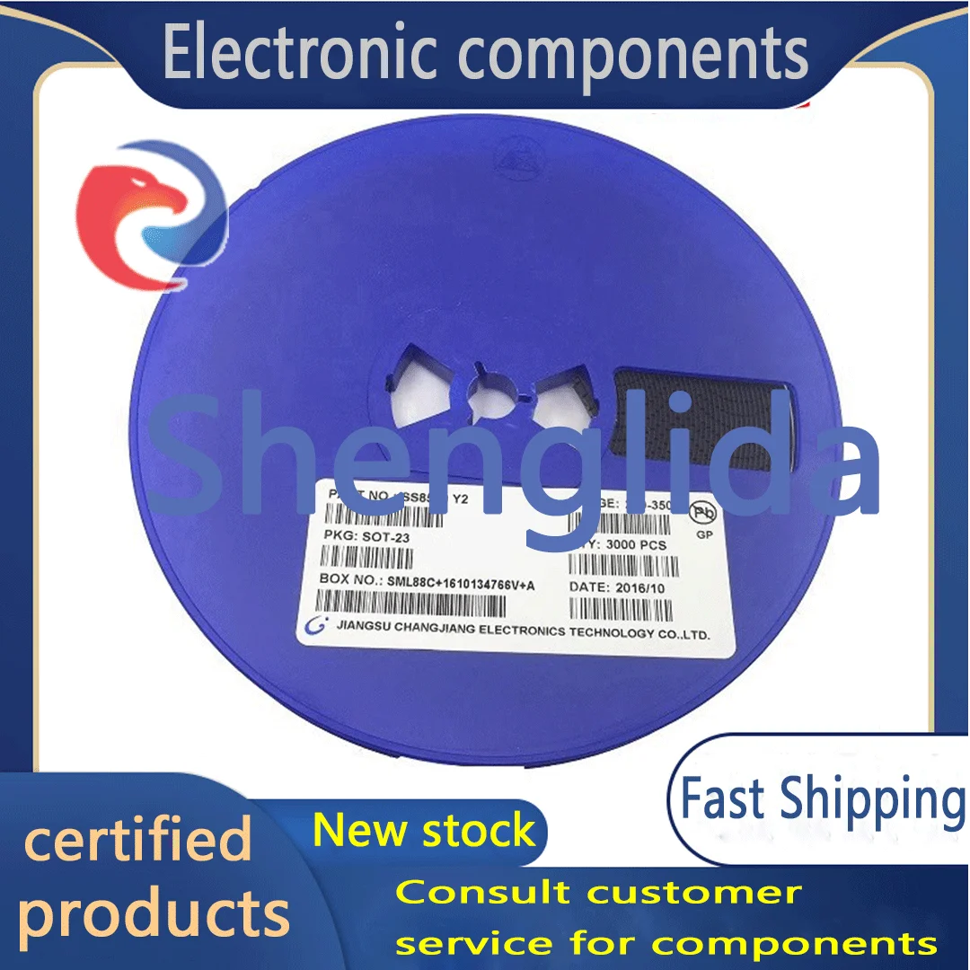 Buy 1 plate=3000PCS SMT transistor SS8550 SOT-23 printed Y2 PNP 1.5A 25V 300mW brand new original CJ long battery