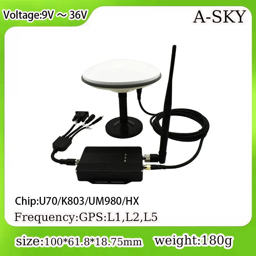 

K803/UM980/U70 GPS GNSS RTK Module Receiver Base Rover Antenna Radio Survey Auto Pilot Pilot System Precision Agriculture AK977