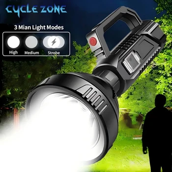 Portable Searchlight Rechargeable Flashlight Handheld Lighting Night Work Emergency Light…