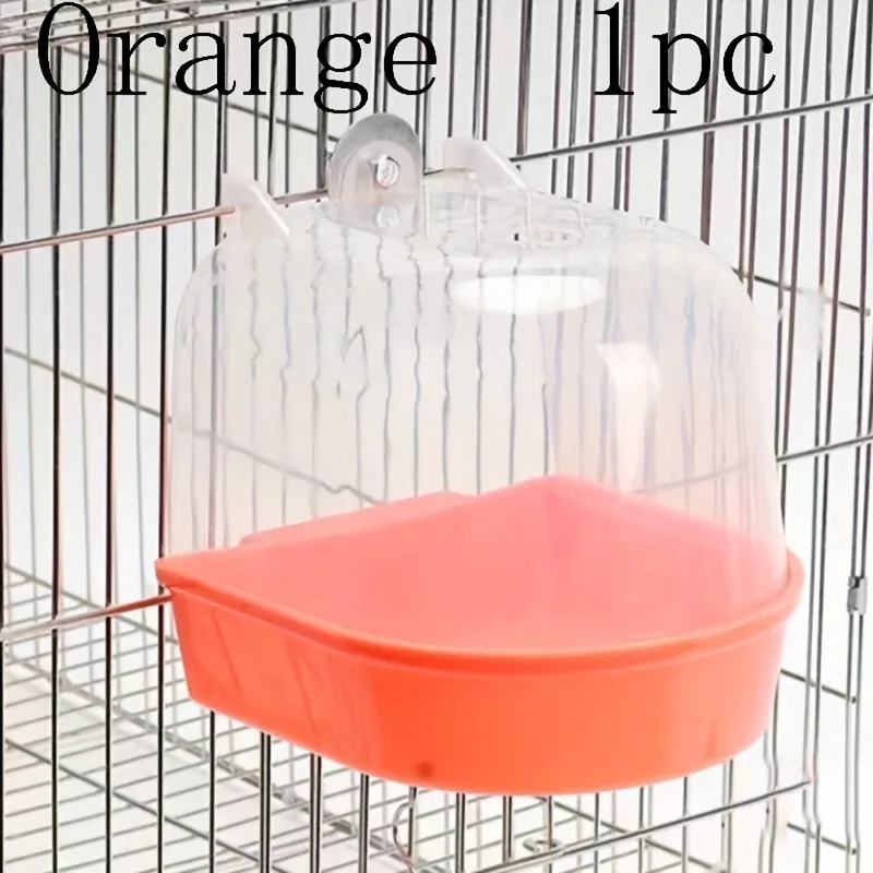 Transparente Vogelbadewanne – spritzwassergeschützte PP-Dusche für Papageien, Lovebirds und Conures mit leicht zu greifendem Griff – Detail 7