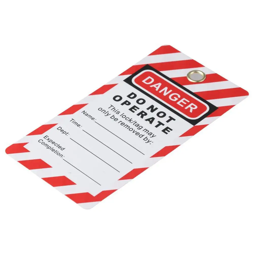 Red Lockout Tagout Tags 16.4*9.5 cm/6.5*3.7 inches PVC Danger Do Not Operate Tags Compliance Safety Tags Equipment Repair