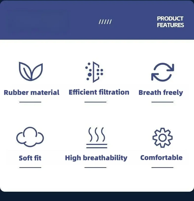 6200 Gas Mask Half-face Dust Shield 5N11 Particle Filters Safety Respirator Mask Industrial Labor Paint Spray image 3