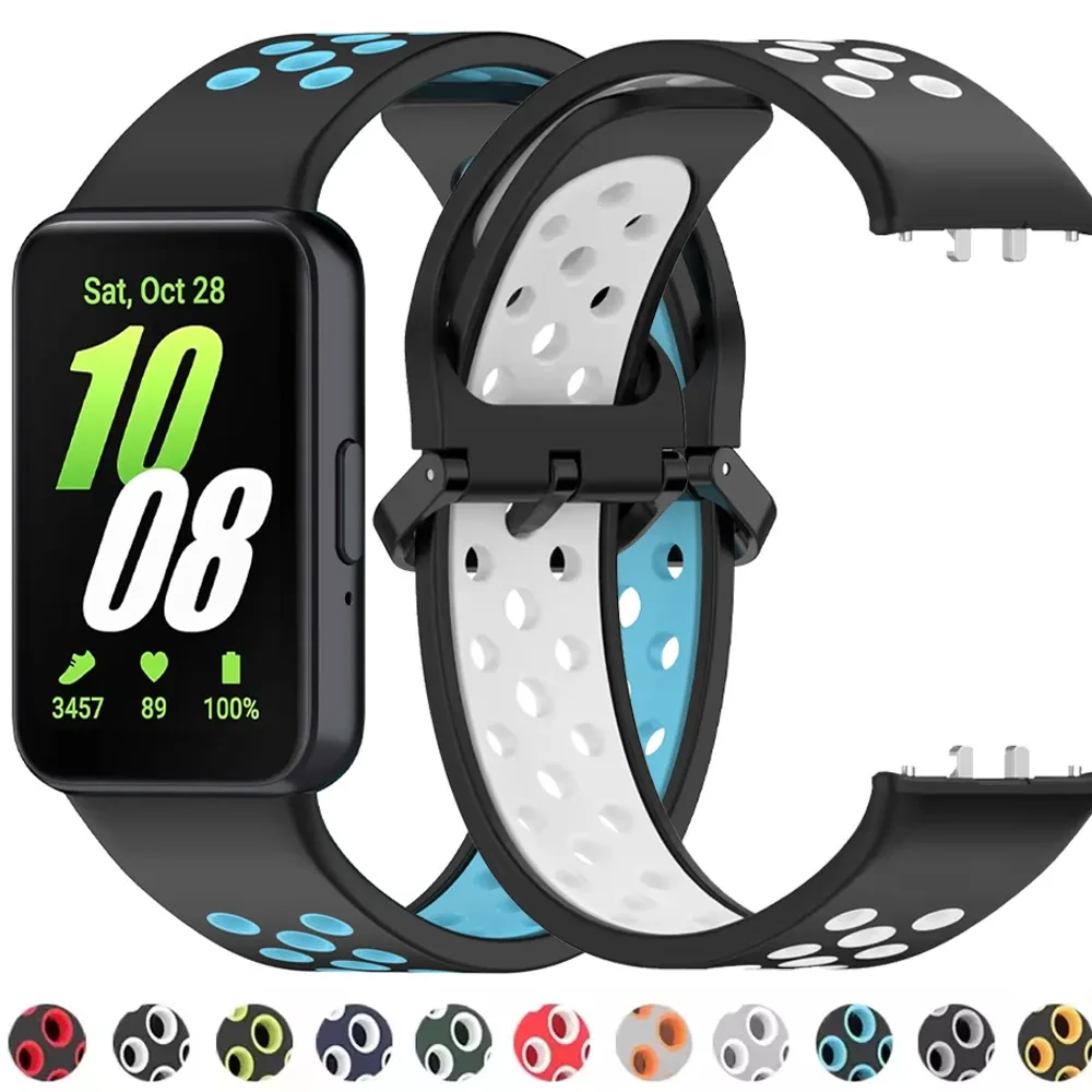 Silicone Strap for Samsung Galaxy Fit 3 Band Sports Bracelet Watchband for Samsung Galaxy Fit 3 Cave Style Replaceable Wristband