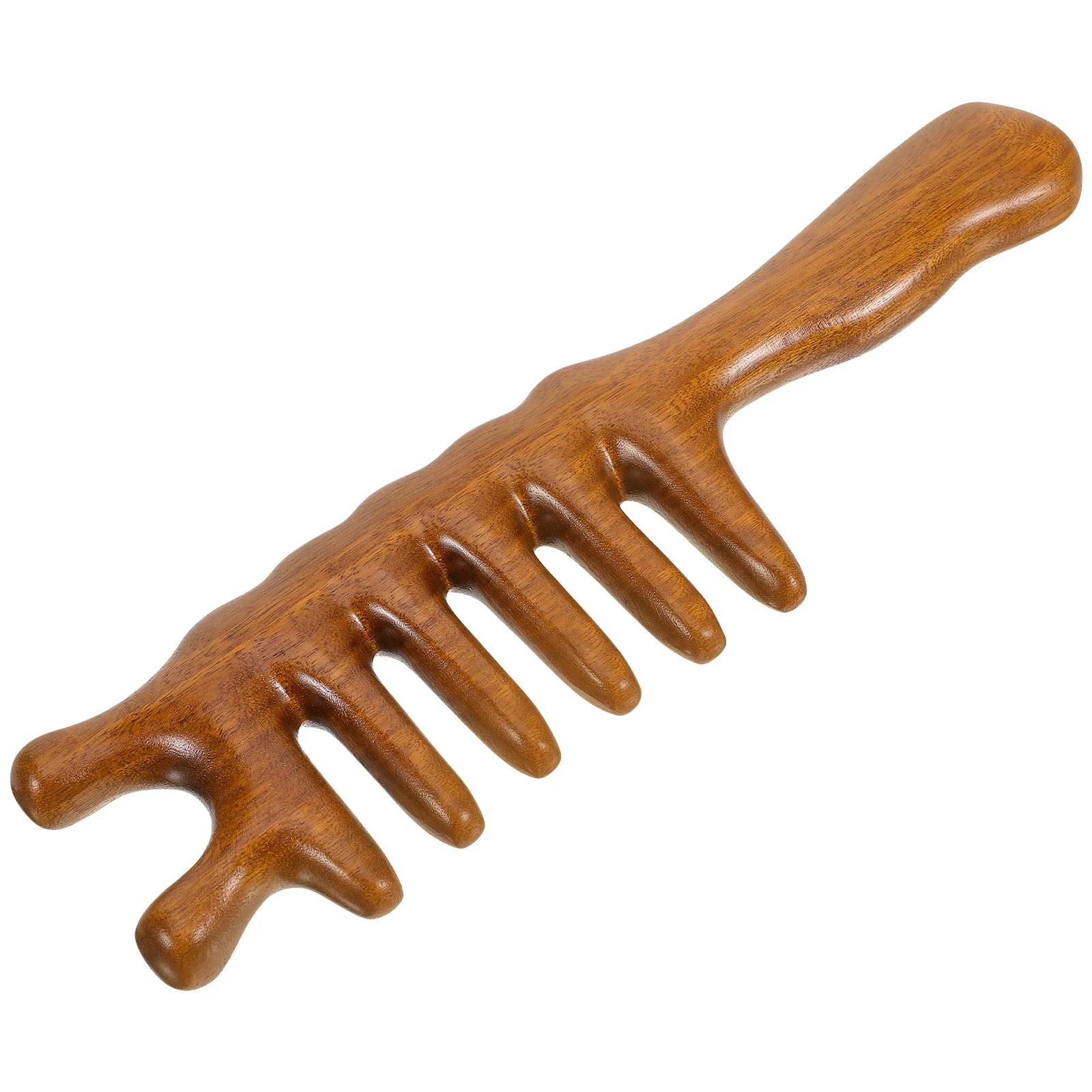 

Деревянная массажная расческа с широкими зубьями, массажер для кожи головы для ухода за волосами, легкая портативная натуральная расческа для путешествий, распутыватель