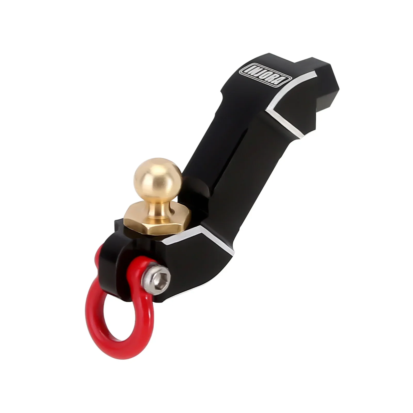 Black CNC Aluminum Drop Hitch Receiver for 1/18 RC Crawler FMS FCX18 Upgrade (FCX18-03)