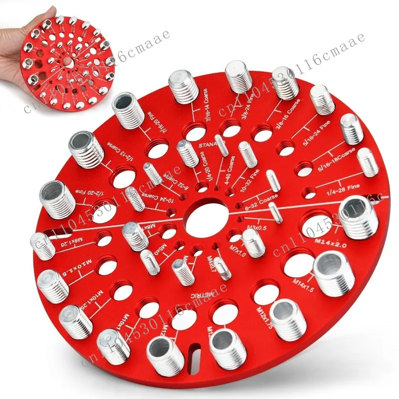 Nut and Bolt Thread Inspector - 30 Standard and Metric Bolt Size Detectors Bolt and Thread