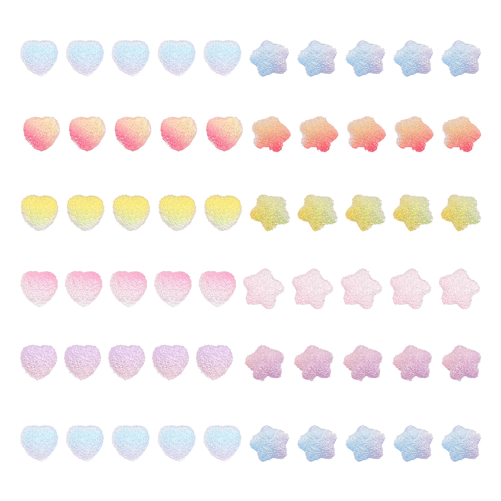 

60Pcs Nail Art Slices Creative Rubber Material DIY Phone Case Decoration Nail Art Decor Supply for Beautiful Makeup