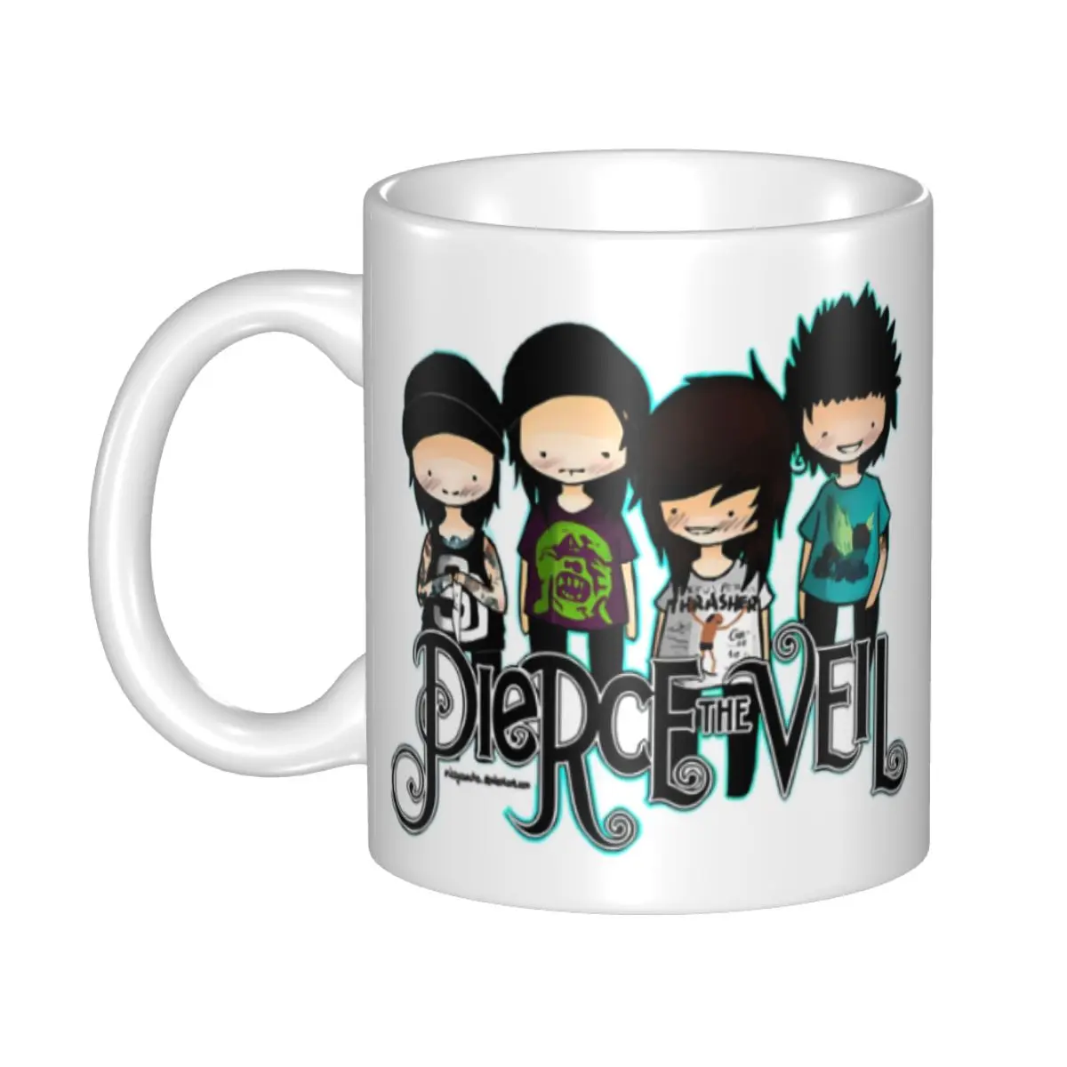 

Pierce Veil Logo Coffee Mugs DIY Personalized Music Group Ceramic Mug Creative Present