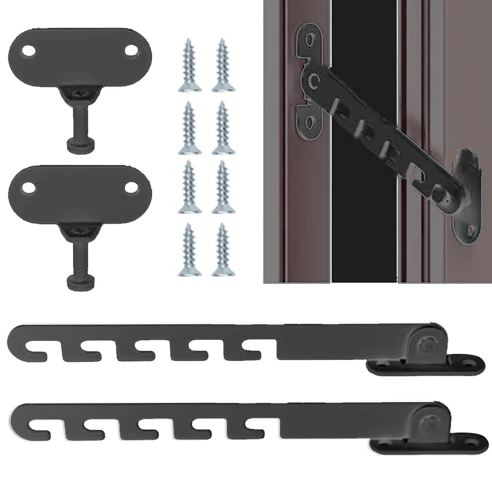 

Ограничитель складного окна Ограничитель открытия окна Черный Высокотемпературная отделка для выпечки предотвращает засорение сцепления Устойчивость к ржавчине