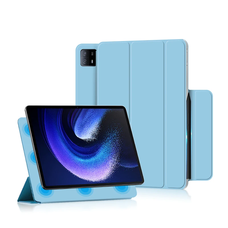 

For Xiaomi Mi Pad 6 Max 14 Inch Case Mi Pad 6 Max 14" 2023 Tablet Smart Case Stand PU Leather Strong Magnetic Adsorption Cover