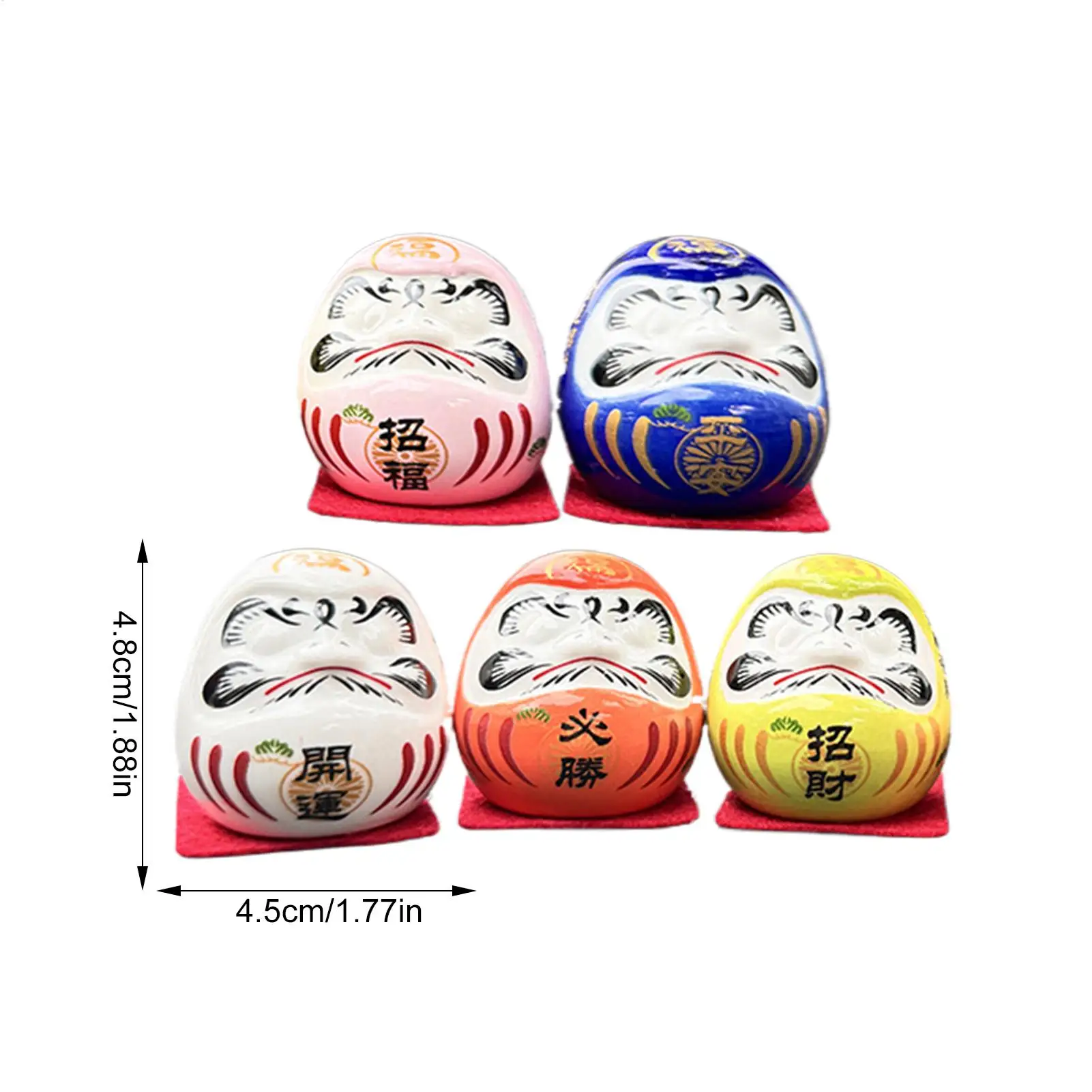 اليابانية السيراميك داروما دمية صغيرة داروما زن تمثال عدة داروما تمثال حسن الحظ زخرفة المنزل فنغ شوي الجدول الديكور