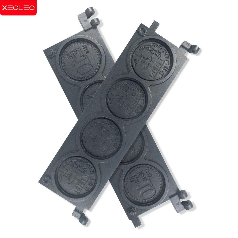 XEOLEO 4PCS Korean Gold Coin Bread Waffle Machine Mould Coin Waffle Maker Mould