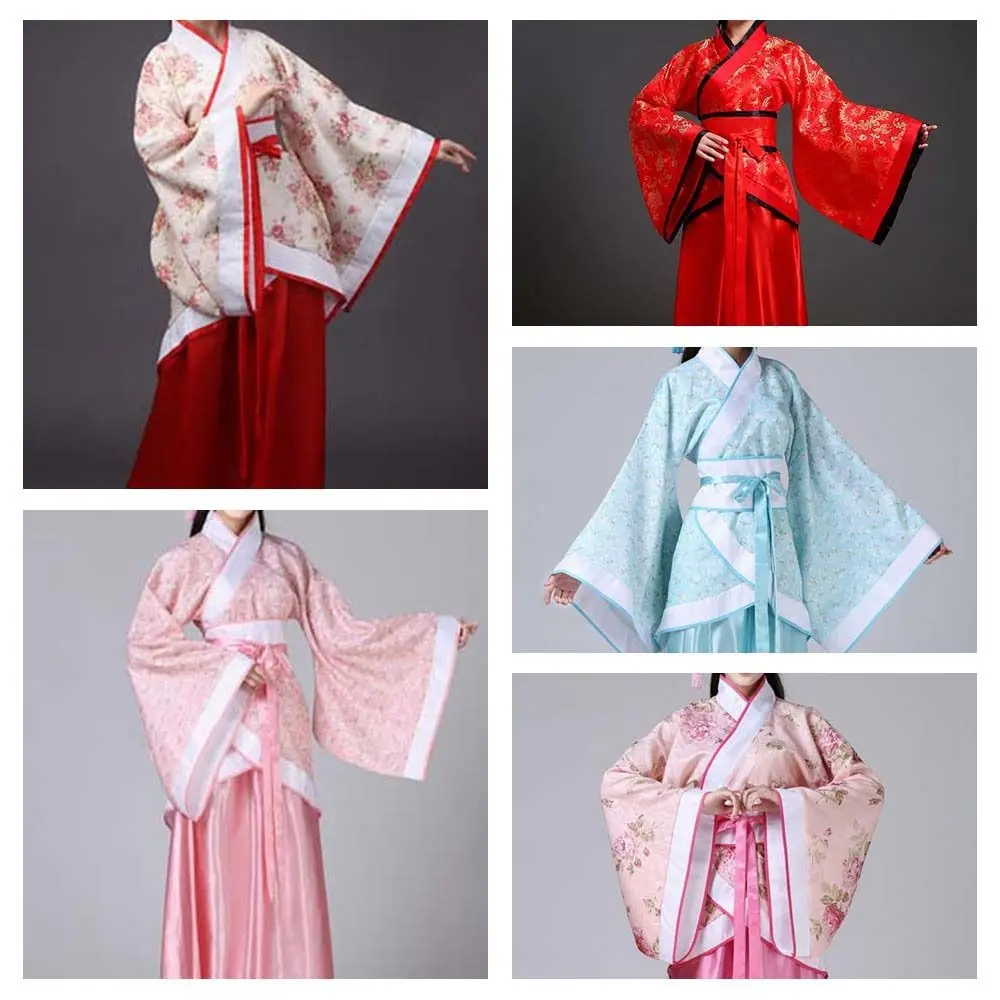 

Stage Costumes Chinese Hanfu Skirt Performance Cosplay Dress Flower Embroidery Chinese Ancient Dress Outfit Ancient