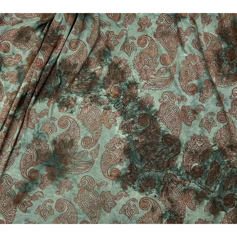 Burnout Velvet Dirac Fabric Brocade Flocking African Tulle Fabrics Tissu Dentelle Velours Élastique for Sewing Clothing