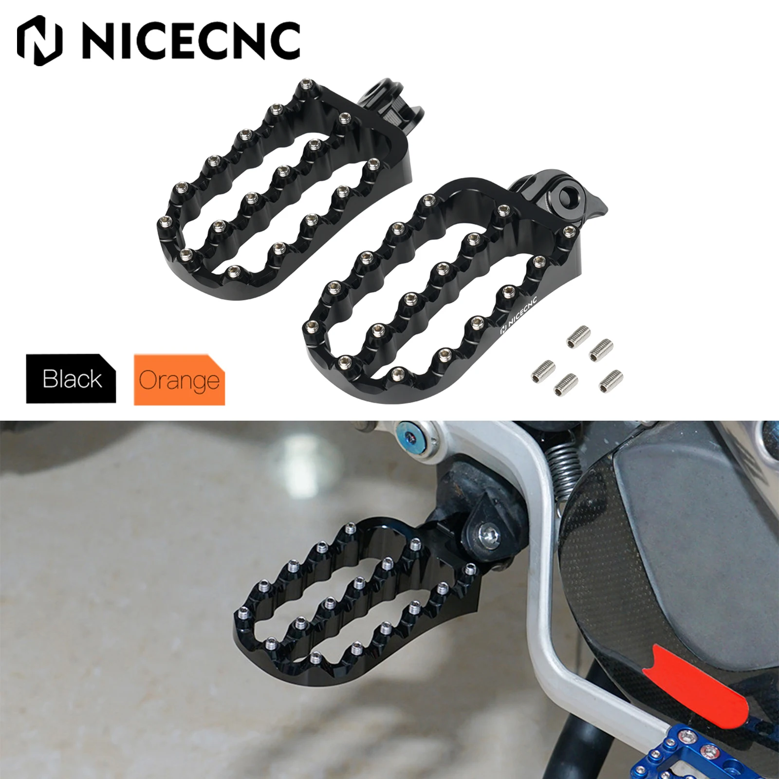

For KTM 390 Adventure 2020-2024 Footpegs Footrest Extended Foot Pedal Enlarged 390ADV 390 ADV 2020 2021 2022 2023 2024