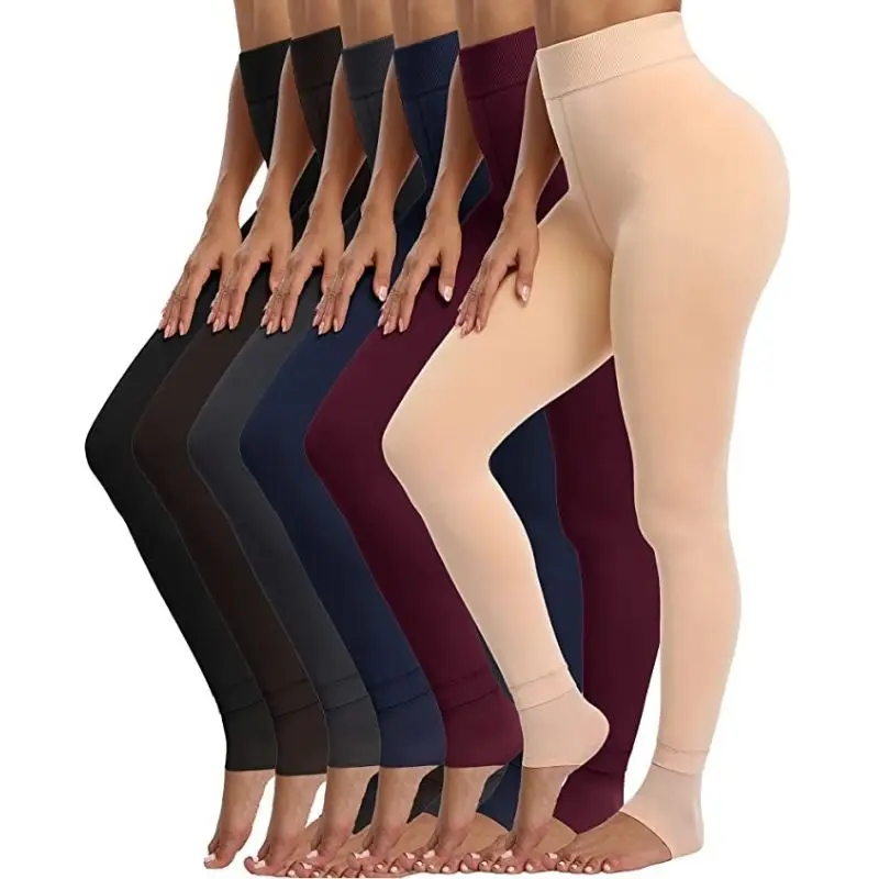 Women Winter Warm Fleece Lined Leggings Thick Velvet Tights 2022 New Thermal Pants Hight Wasit Sexy Body Socks Female Plus Size